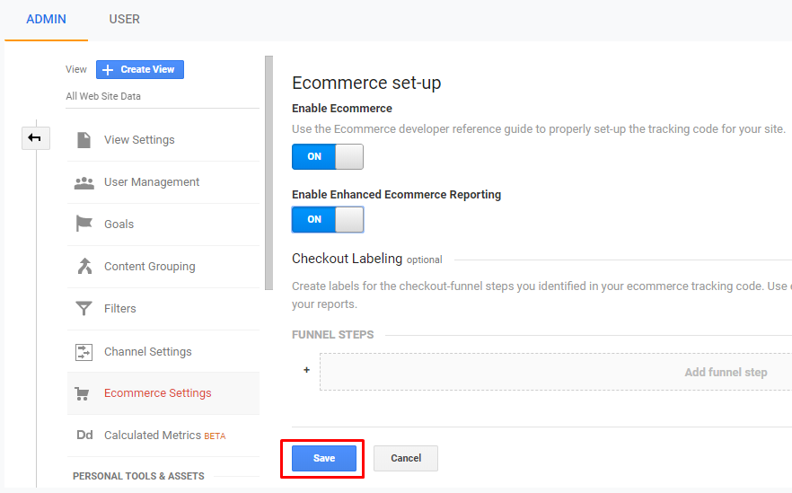 Google Analytics setp up step in Magento