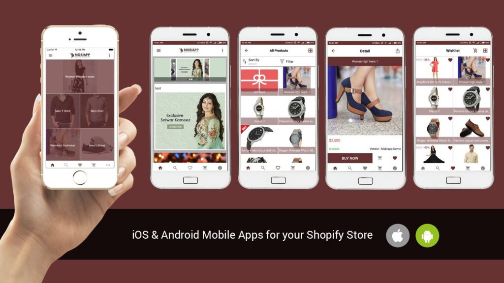 Magento Vs Shopify Vs WooCommerce : Shopify mobile app