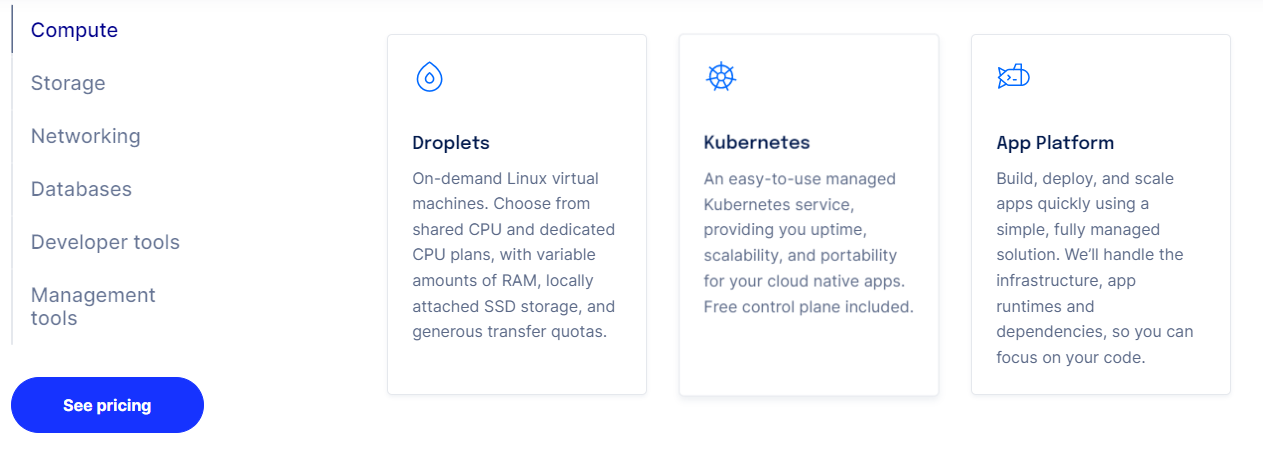 DigitalOcean Products 