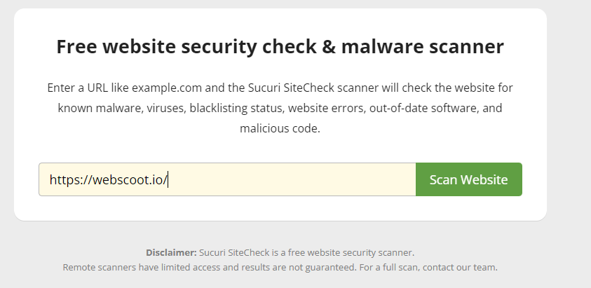Website Security Audit - Free Security tool